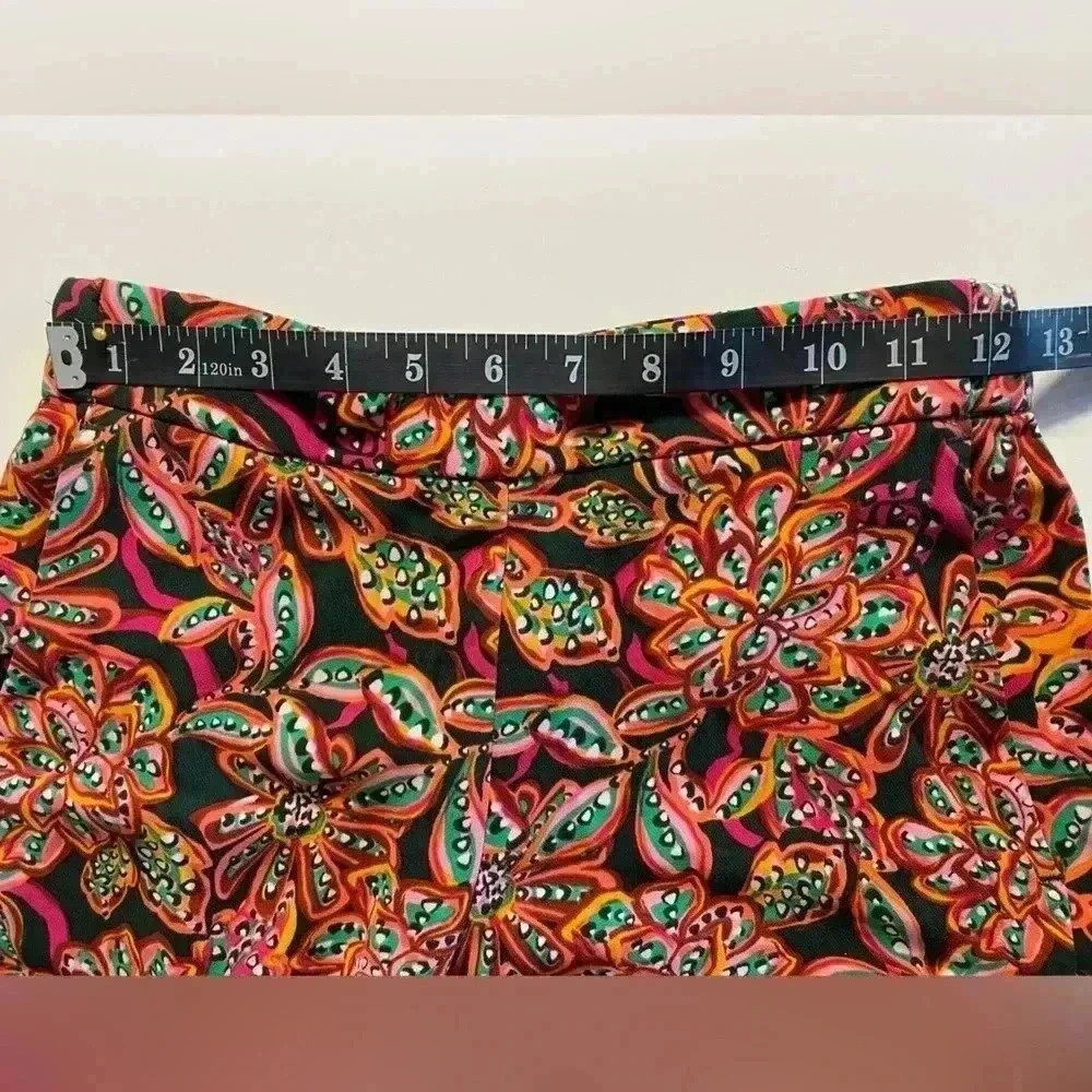 JCREW Jamie Pant. Bright floral pant. Size 0 - Picture 8 of 10